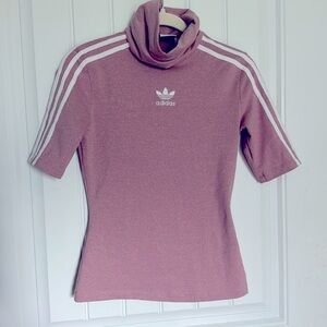 Adidas sparkly pink turtleneck